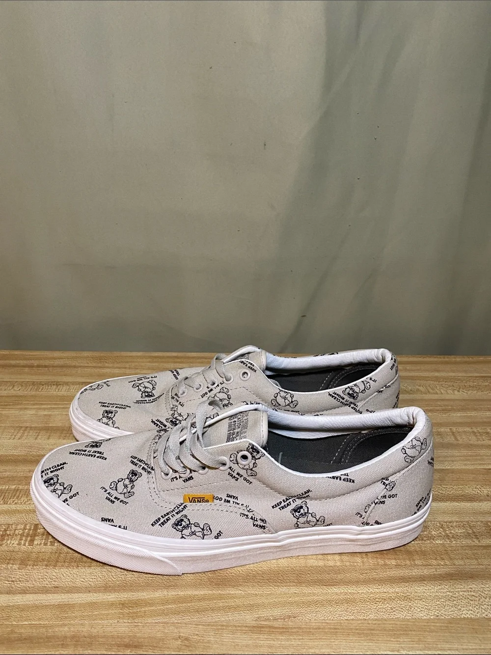 Era VansWorldCode Keep Earth Clean Low Top Canvas Shoes Oatmeal Mens 11